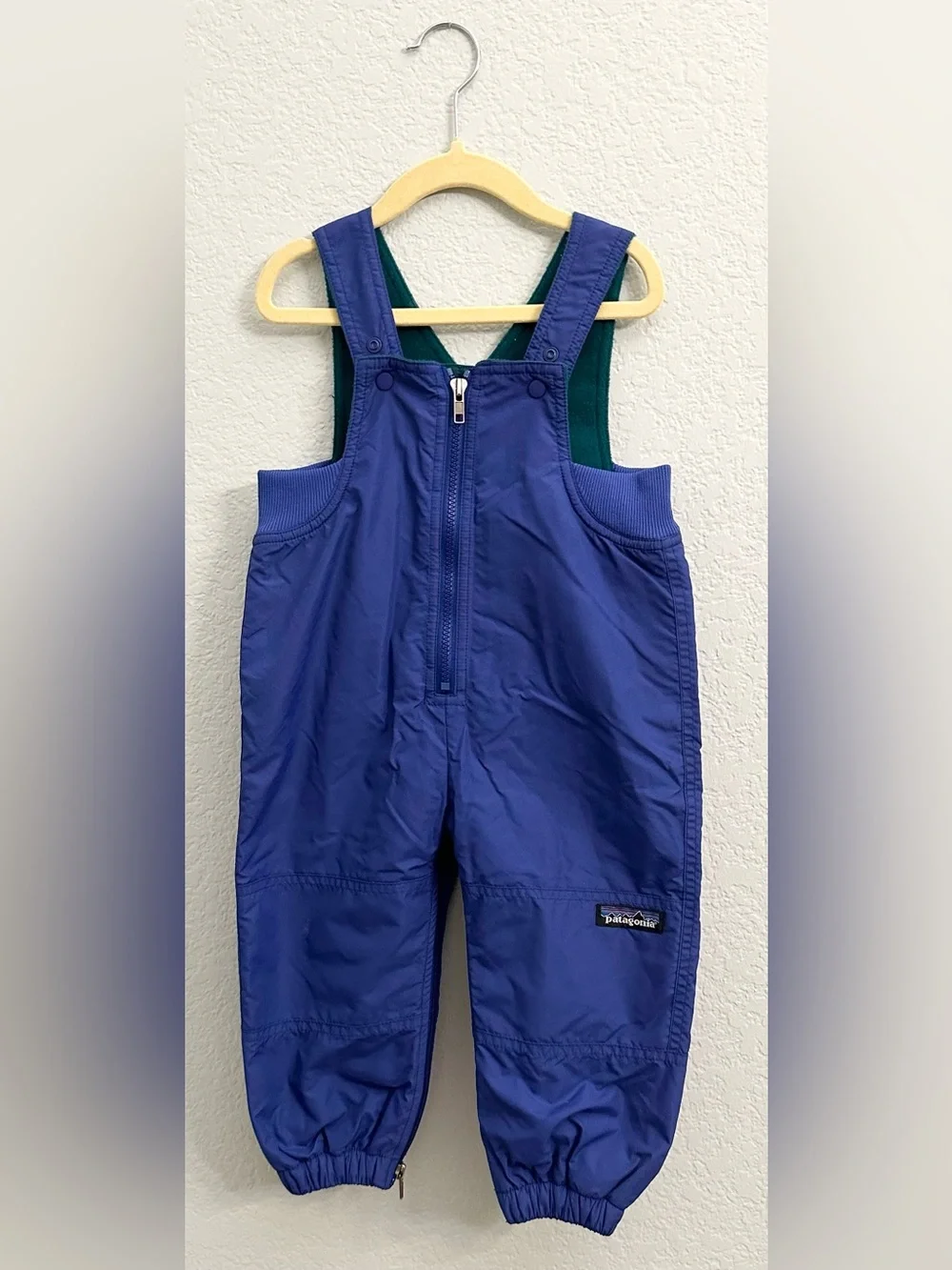 Vintage 1997 Patagonia Baby Snow Bib Overalls USA 18M Purple
